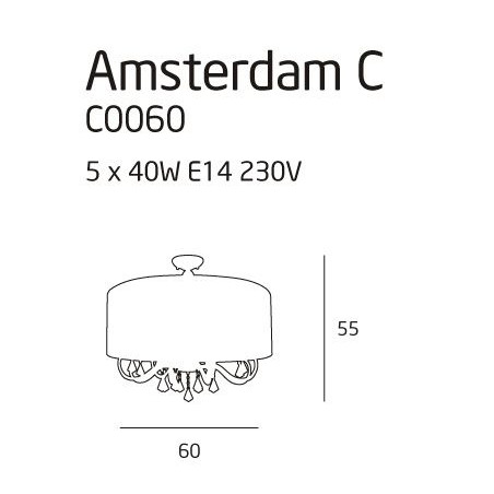 Pakabinamas šviestuvas AMSTERDAM P0103