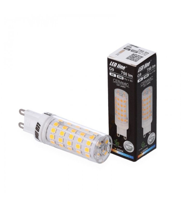 8W LED lambipirn G9 2700K 247903 G9-8W-WW