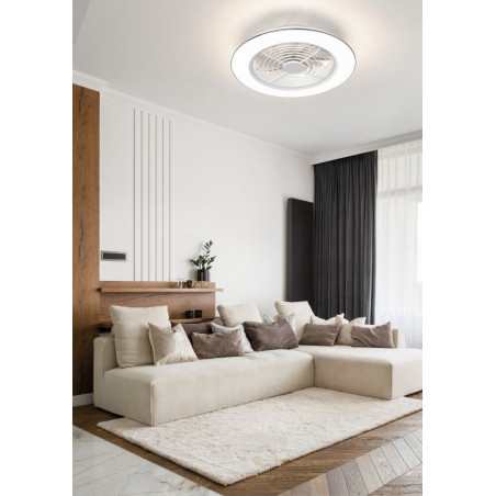 95W LED Ventilaatoriga valgustid ALISIO XL White Dimmerdatav 7490